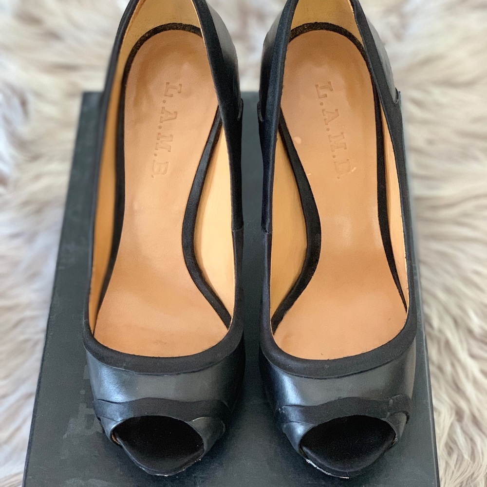 L.A.M.B. Peep Toe Pumps